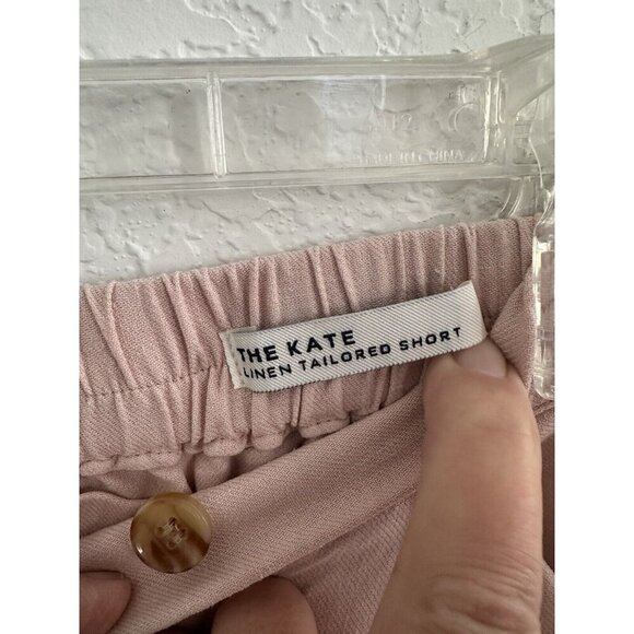 NWT Article of Society Kate Linen Tailored Shorts 2‎ / 26 Dusty Rose Beachy Y2K - Picture 3 of 12
